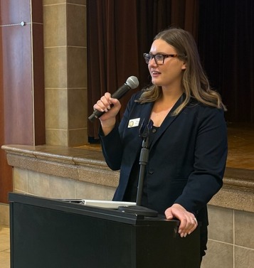  morgan, speaking at the Conditions of Children Forum hosted by First 5 Orange County,