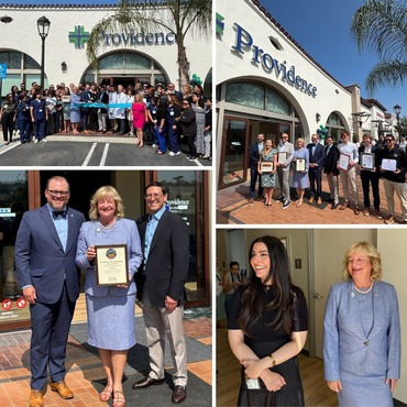 Cutting the ceremonial ribbon to welcome Providence Mission Health Center to San Clemente