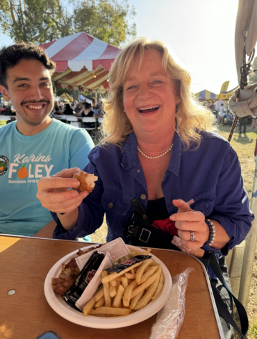 My team and I enjoying the carnival and fish dinner at last year’s Fish Fry!  