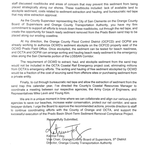 2 SUPPORT AGENDA ITEM 22: Prado Basin Short-Term Sediment Removal Compliance, Contract No. PB-2025-1