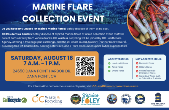 upcoming Marine Flare Collection event in Dana Point on August 16