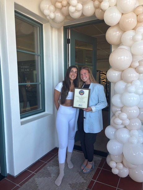 Here I am at the Grand Opening for Foundation Pilates in San Clemente with owner Erin O’Brien. 