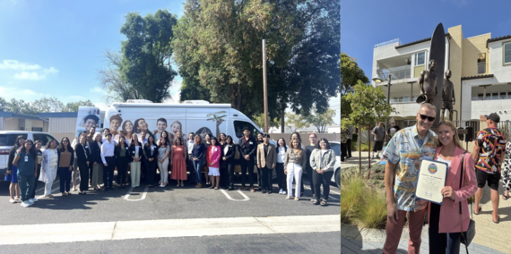 Right: Here I am at the Wellness on Wheels van with representatives from across Orange County.  