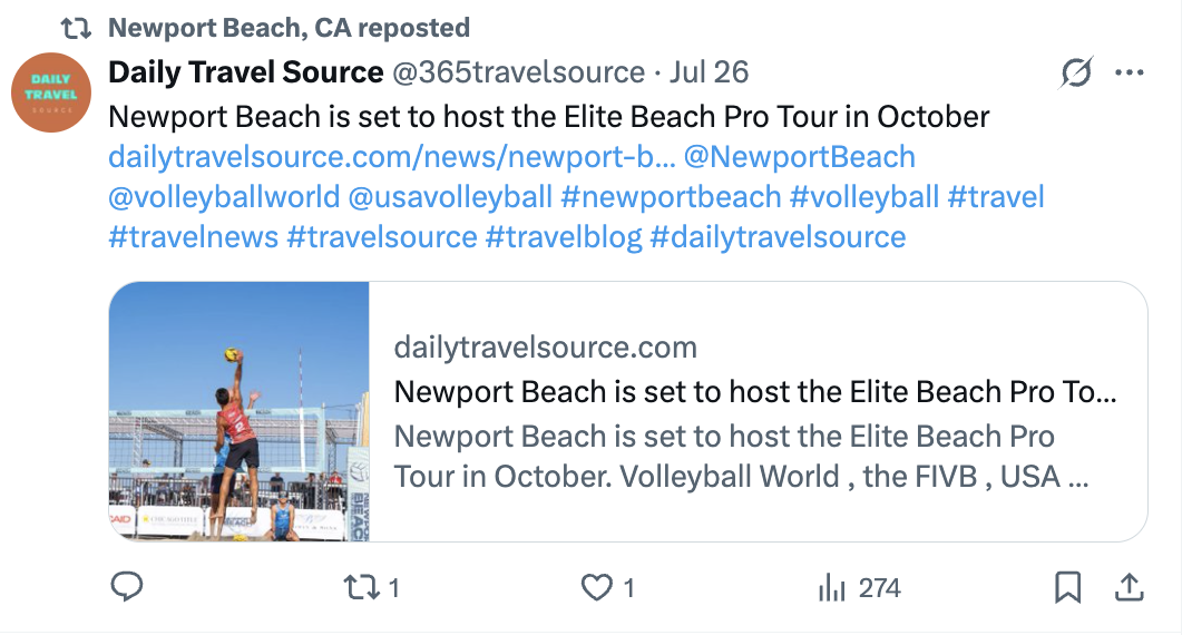 newport beach to host Elite Beach Pro Tour in October