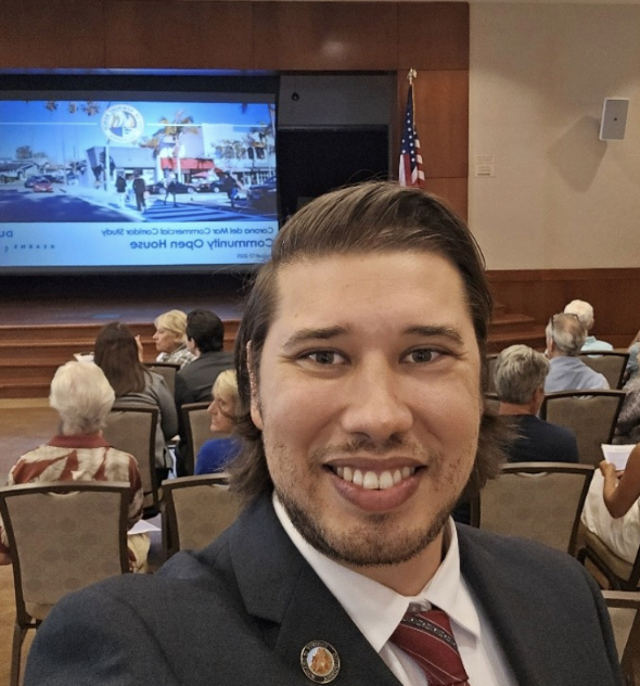 robbie at  Corona del Mar Commercial Corridor Study Open House