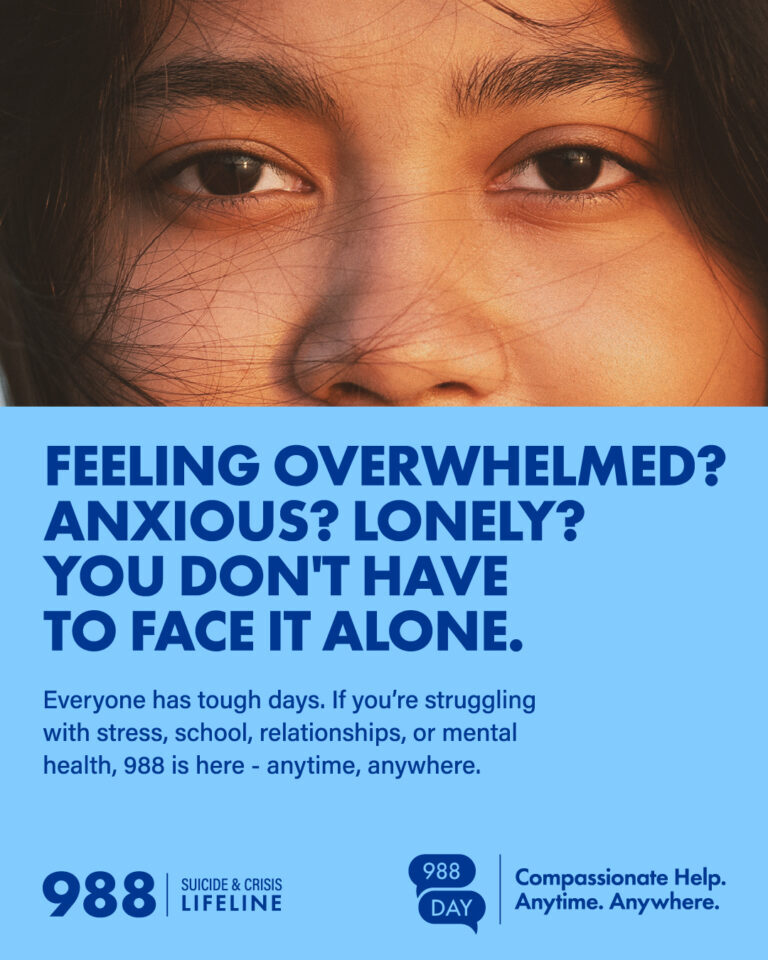 call 988 for mental health help 