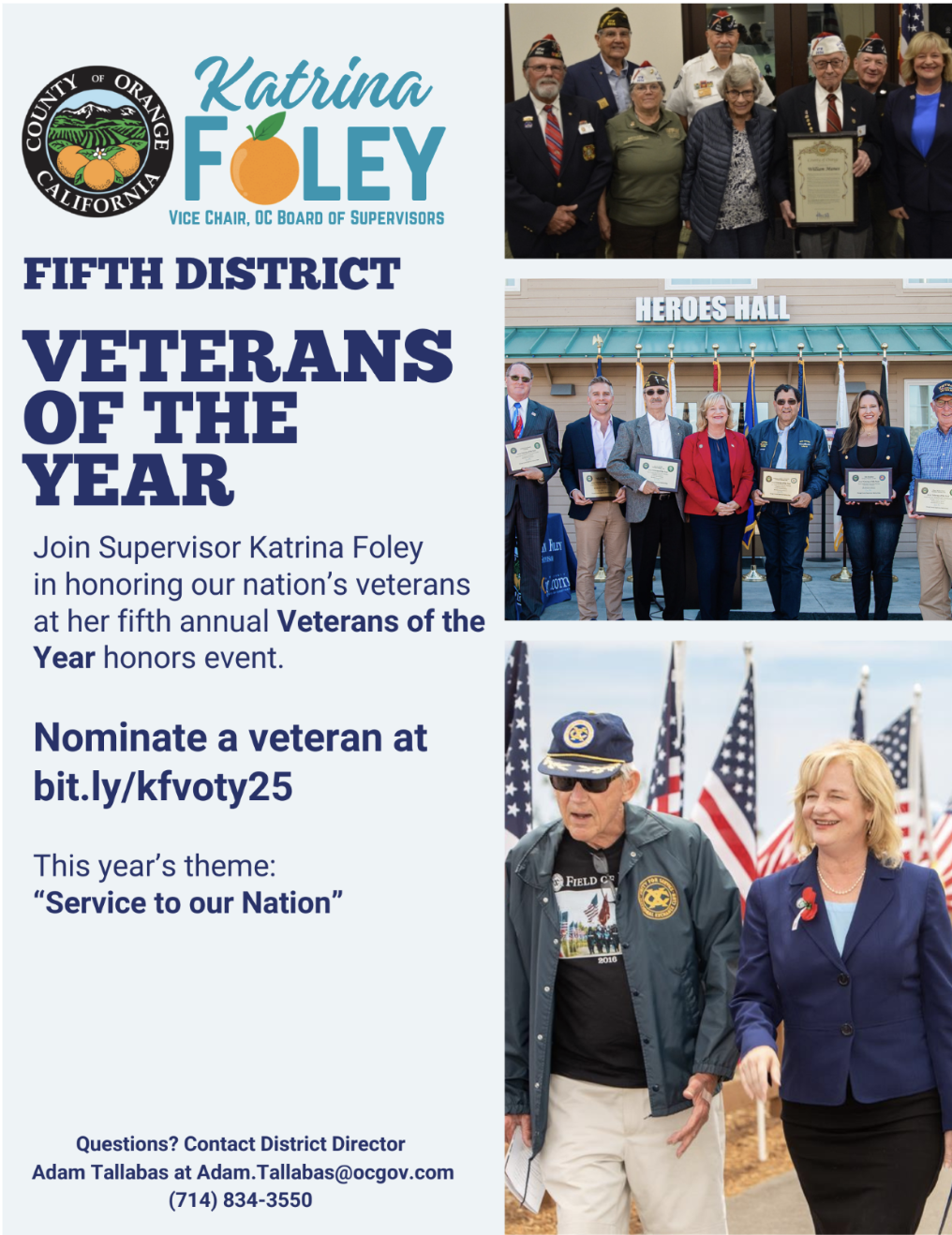 Nominate a Veteran for our Veterans of the Year Event