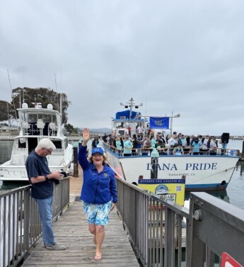 boat ride with santa in dana wharf