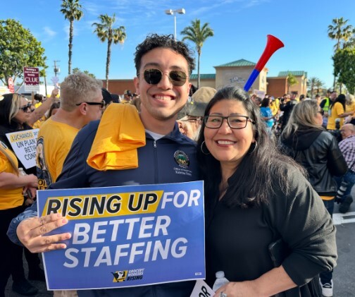 Supporting higher pay and staffing improvements for our grocery workers alongside OC Labor Federation President Gloria Alvarado