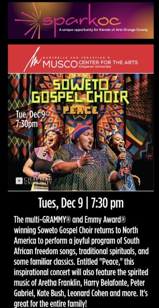 soweto gospel choir in oc