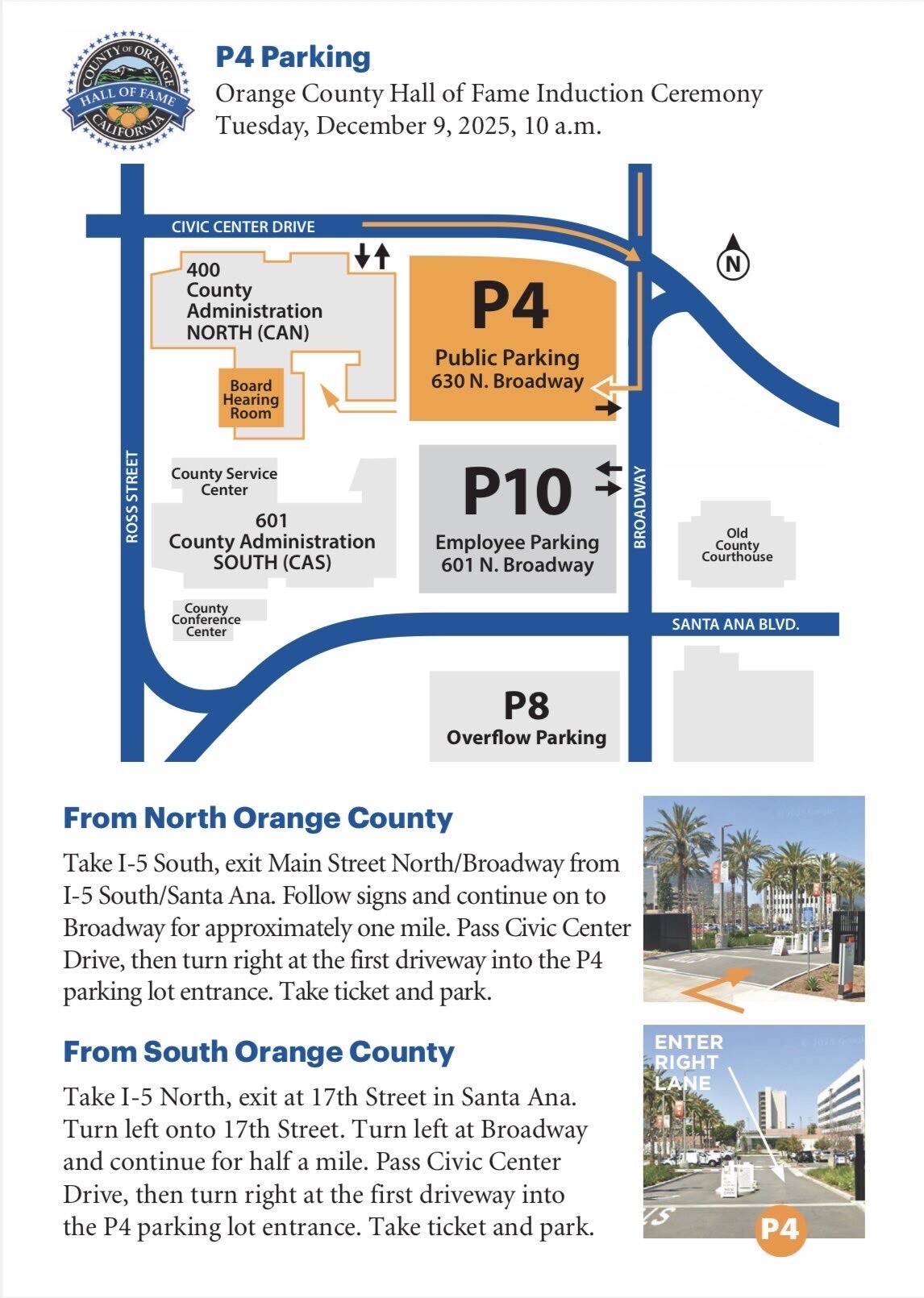 Direction to P4 Parking