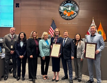 The Board of Supervisors with OC Watersheds Program staff. 