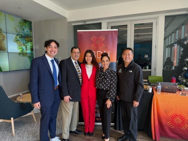 With Bobby McDonald, Irvine City Councilwoman Melinda Liu, Kathryn Morrison of ACCOC, and Irvine City Councilman William Go. 