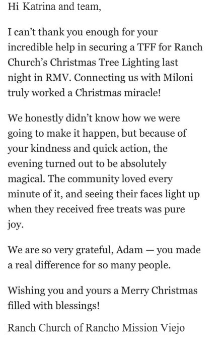 letter from RMV church thanking us for saving christmas ;) 