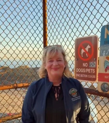 Supervisor Foley at the soon-to-be-replaced cage in DPH