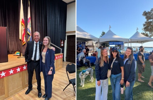  with San Clemente Rick Mayor Loeffler; Morgan and I joined Donna Kalez with Dana Wharf Sportfishing and Whale watching