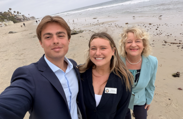 At Cleo Beach with Drake Smith and Supervisor Foley 