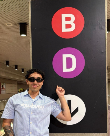 Adam at the D Line station