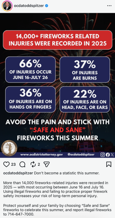 post of the week: @ocdatoddspitzer on firework safety