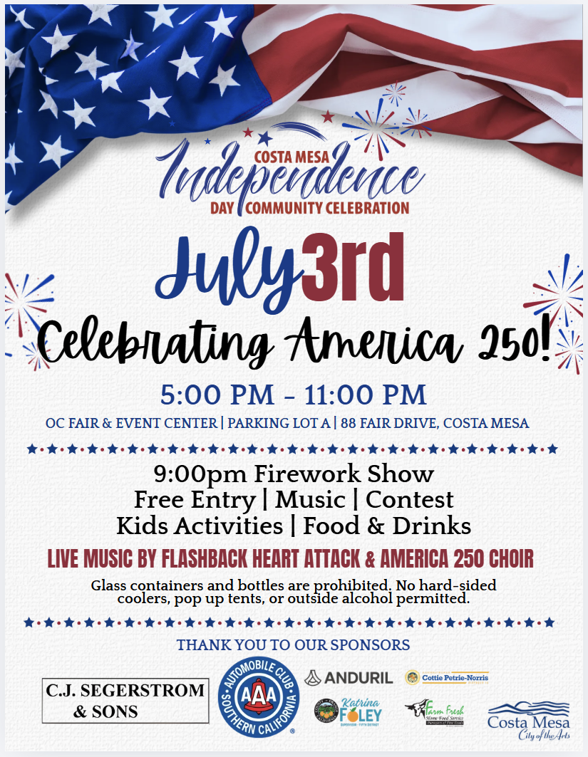 july 3rd in costa mesa @ fair grounds