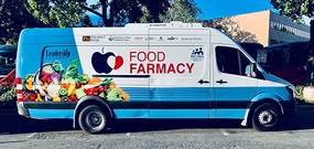 Van with Food Farmacy branding on side