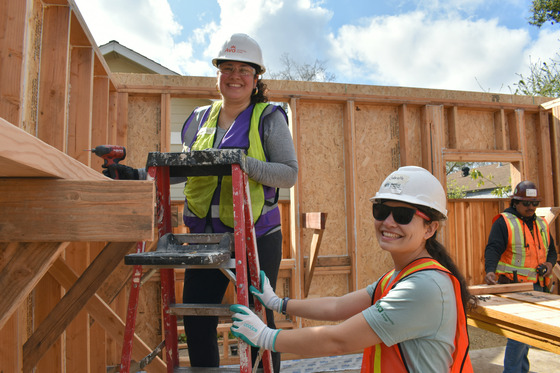 Ava volunteers with Habitat for Humanity
