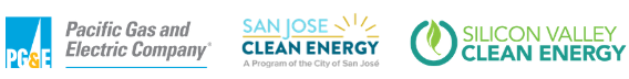PG&E, SJCE & SVCE logos
