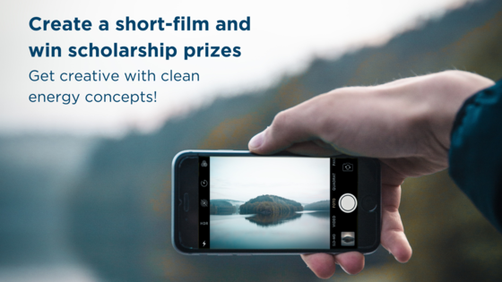 Short Film Competition Banner with Phone Filming
