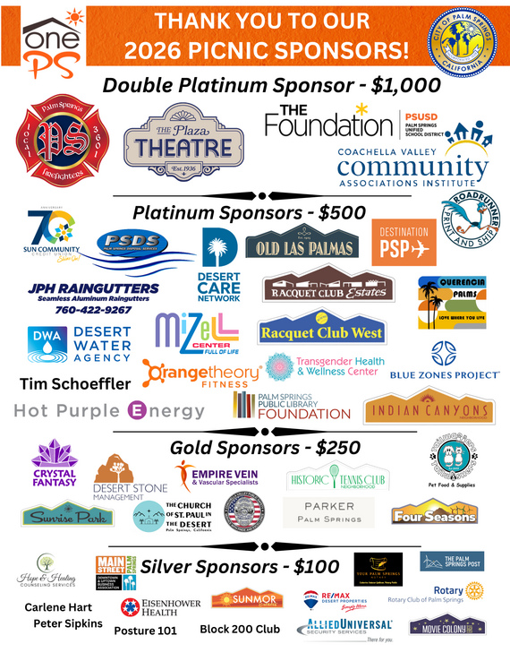 ONE-PS Picnic Sponsors 2026