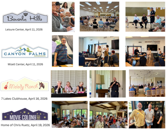 Little Beverly Hills, Canyon Palms, Melody Ranch and Movie Colony East annual meeting photos