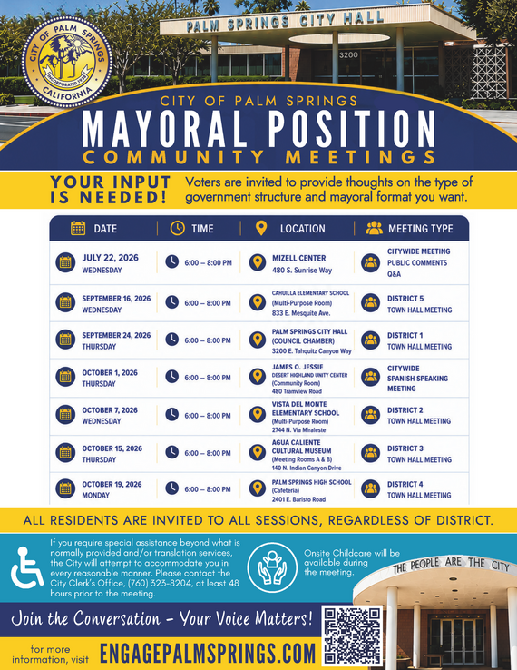 Mayoral Position Community Meeting Flyer