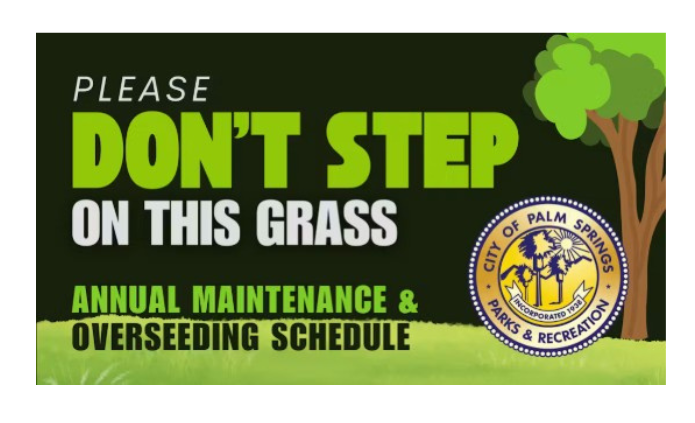 Parks Annual Maintenance and Overseeding Schedule Flyer 2026