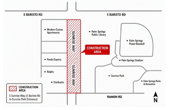 Sunrise Way Construction Area Photo