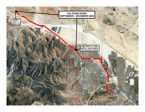 Upcoming Caltrans work on State Route 111 
