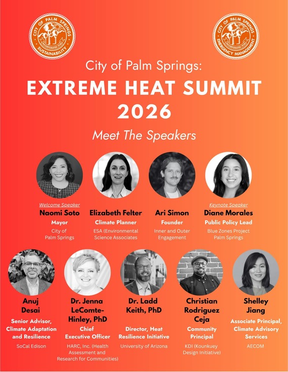 Extreme Heat Summit List of Speakers Flyer
