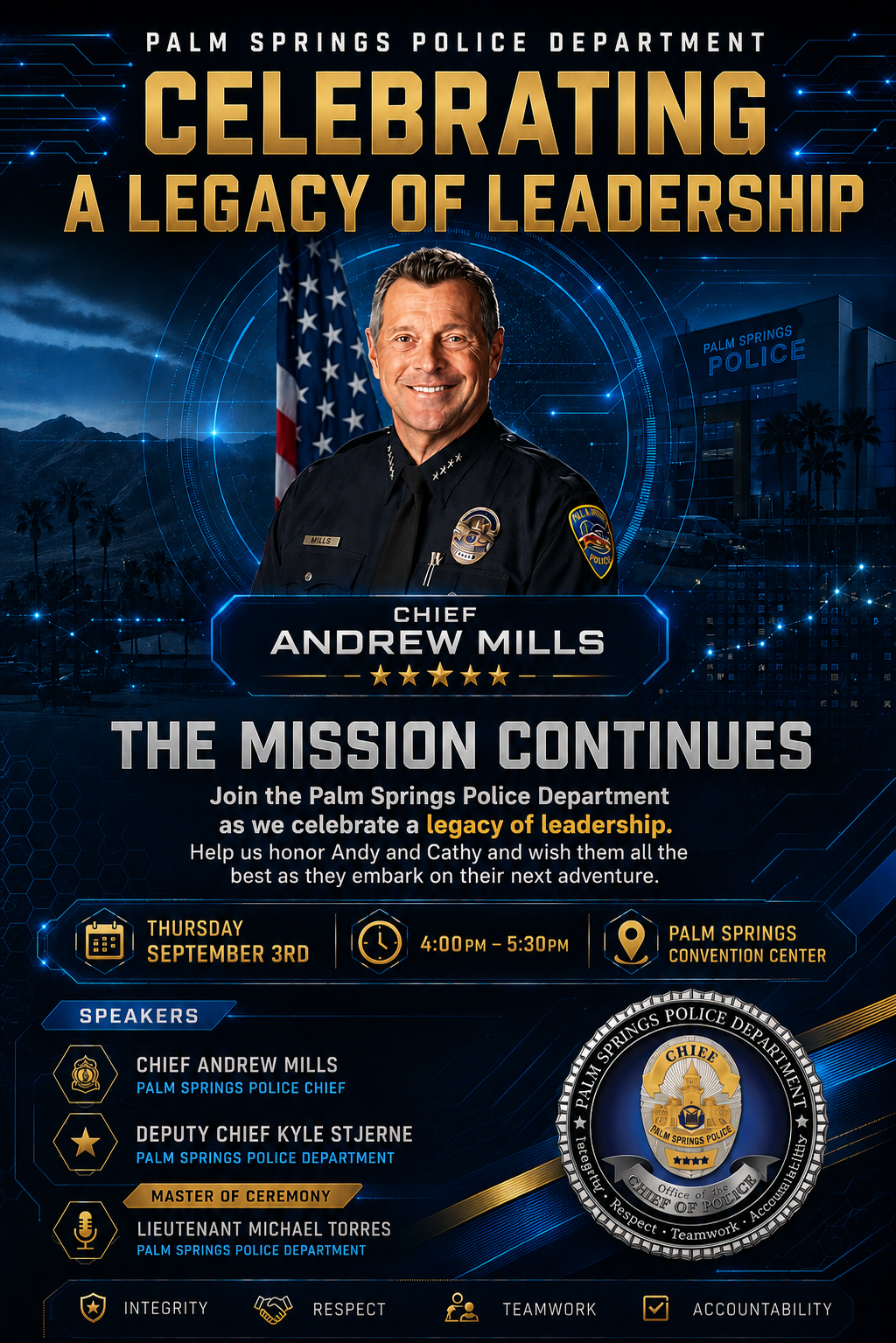Police Chief Andy Mills' Retirement Ceremony