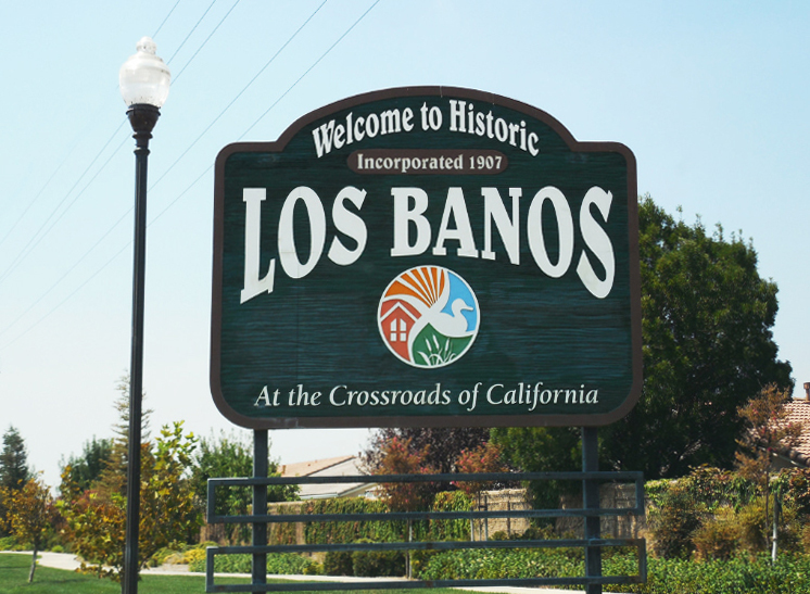 Welcome to Los Banos signage