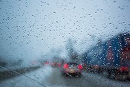 traffic in storm weather