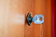 key in door