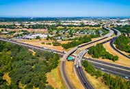 Aerial photo of Interstate 80. 
