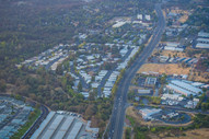 Aerial photo of Highway 49 in Auburn. 
