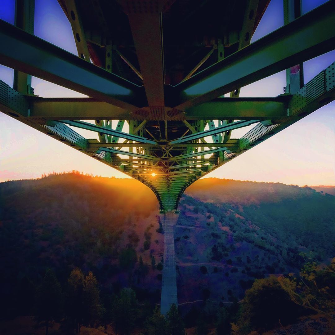 foresthill bridge at sunset