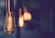 Light-bulbs handing from a ceiling