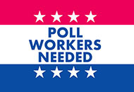 Poll workers needed graphic