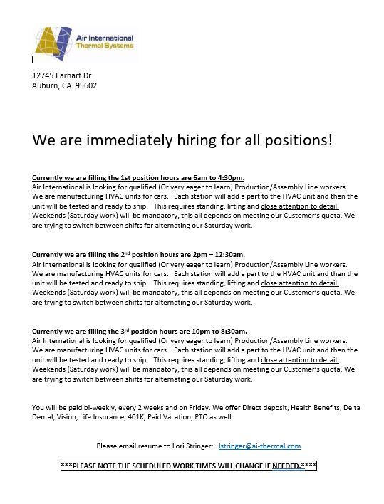 Air International Thermal