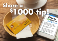 Share a $1,000 tip photo. 