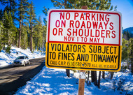 Snow removal sign