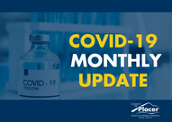 COVID-19 monthly update image. 