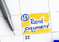 Rent payment due image. 