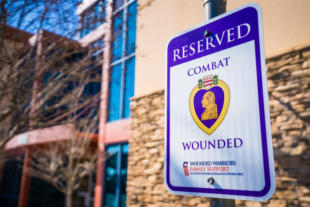 Purple heart parking spot